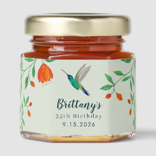 Hummingbird Birthday Honey Jar Favors