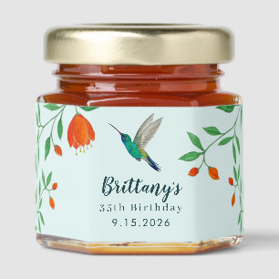 Hummingbird Birthday Honey Jar Favors