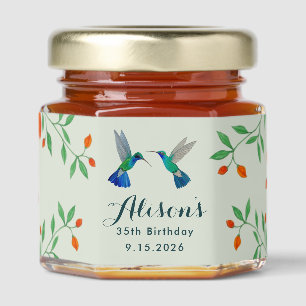 Hummingbird Birthday Honey Jar Favors