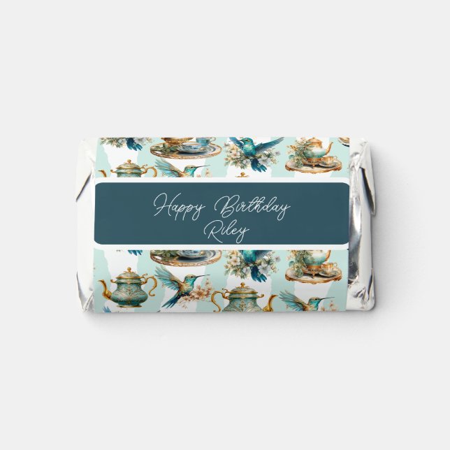 Hummingbird Birthday Tea Party Hershey's Miniatures (Front)