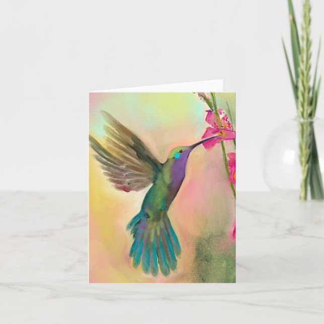 Hummingbird BLANK Greeting Card (Front)