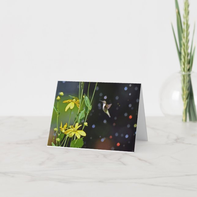 Hummingbird Blank Greeting Card (Front)