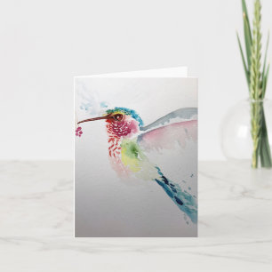 Hummingbird - Blank inside Greeting Card