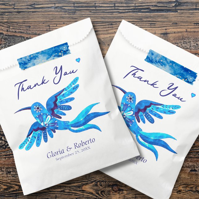 Hummingbird Boho Mexican Wedding Favor Bags (Creator Uploaded)