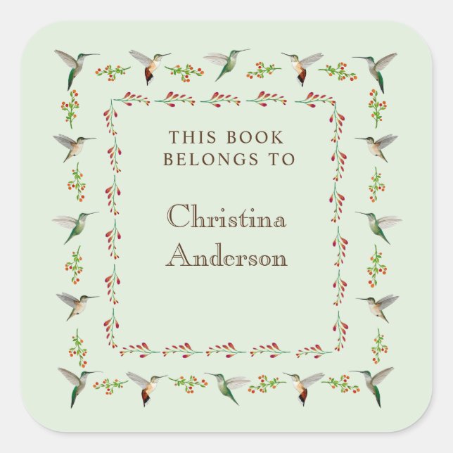  Hummingbird Bookplate (Front)