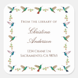 Hummingbird Bookplate