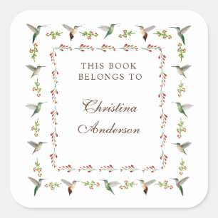 Hummingbird Bookplate