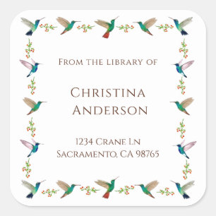 Hummingbird Bookplate