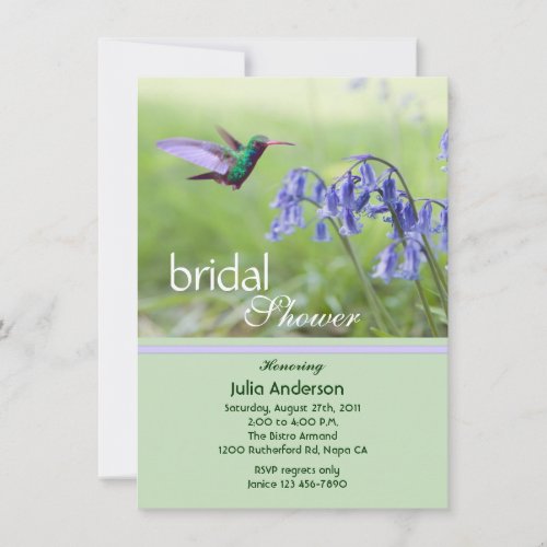 Hummingbird Bridal Shower Invitation