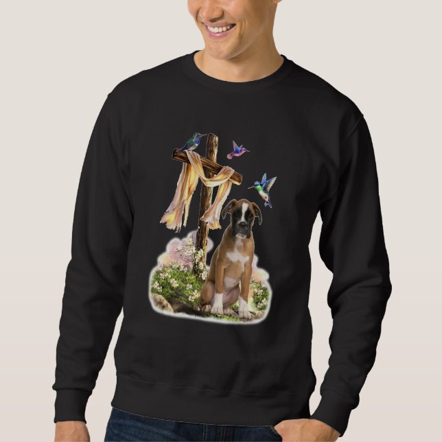 Hummingbird Brown Boxer Sweatshirt (Front)
