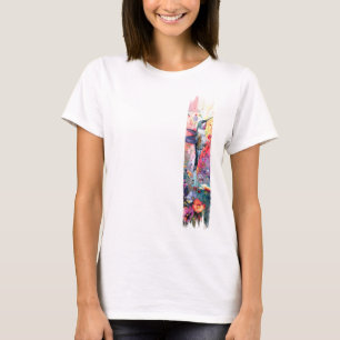 Hummingbird Brushstroke Paint T-Shirt