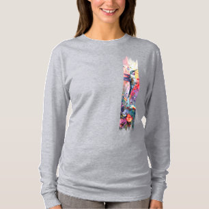 Hummingbird Brushstroke Paint T-Shirt