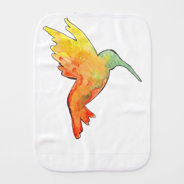 Hummingbird burp cloth (Front)