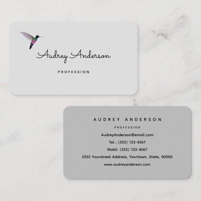 Hummingbird Business Card (Front/Back)