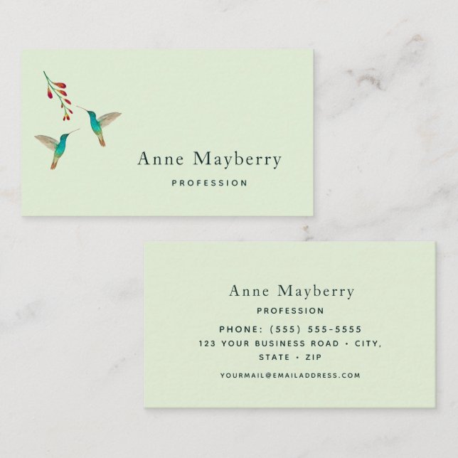 Hummingbird Business Card (Front/Back)