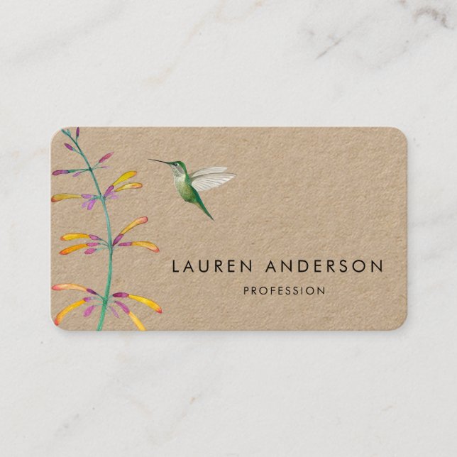 Hummingbird Business Card (Front)