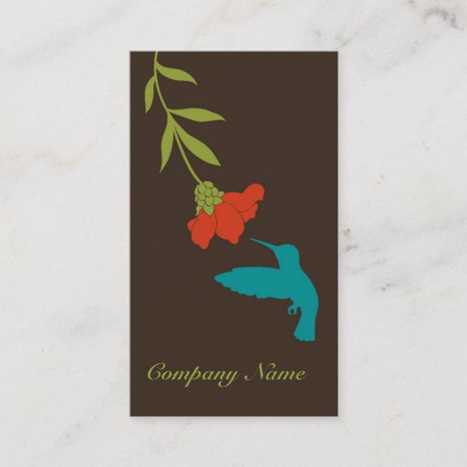 Customizable Hummingbird Business Card