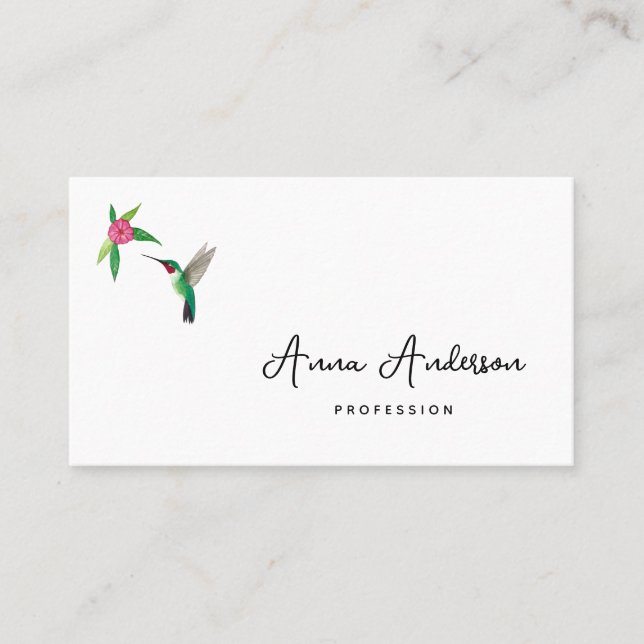 Hummingbird Business Card (Front)