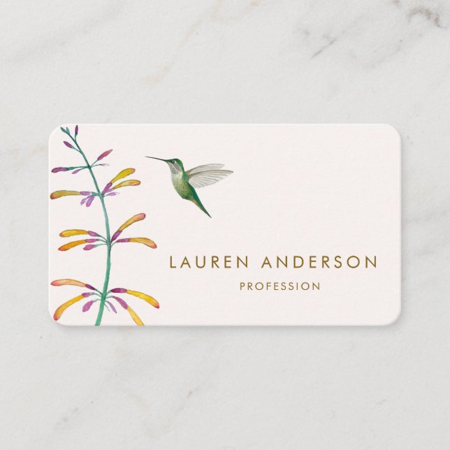 Hummingbird Business Card (Front)