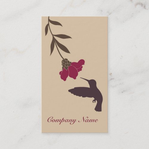 Hummingbird Business Card (Cream)