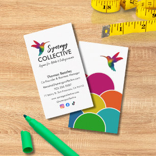 Hummingbird Business Logo White Card