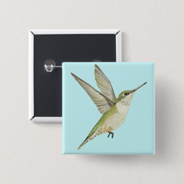 Hummingbird Button (Front & Back)