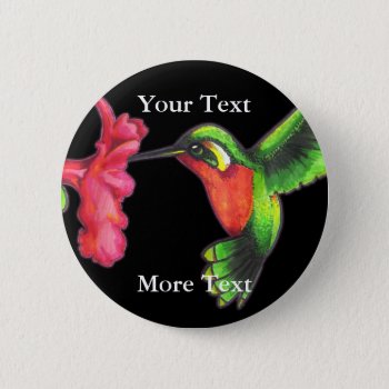 Hummingbird Button by Customizables at Zazzle