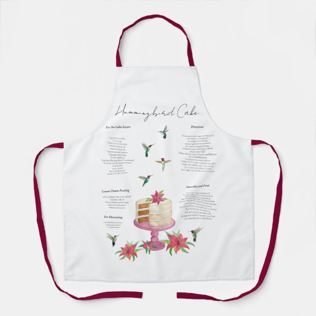 Hummingbird Cake Recipe   Apron (Front)