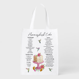 Hummingbird Cake Recipe Grocery Bag