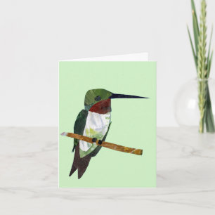 Hummingbird Card light green