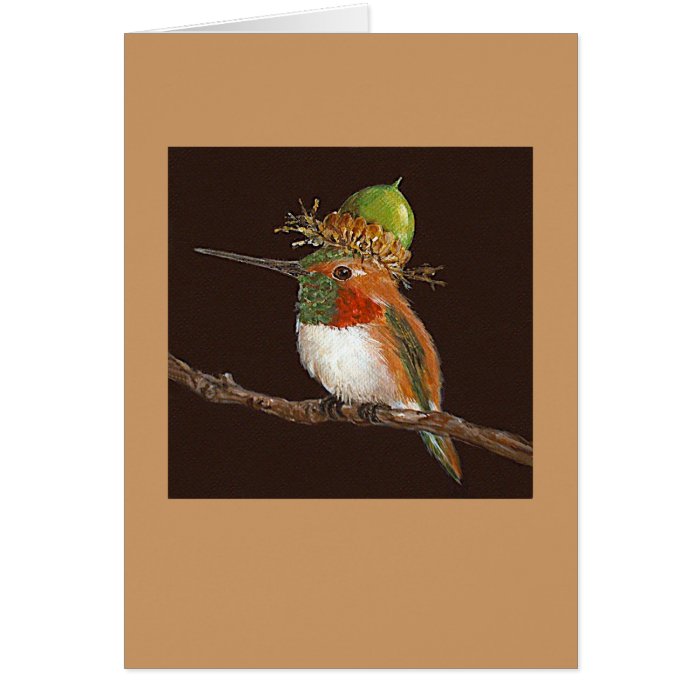 hummingbird card, (Rufous)