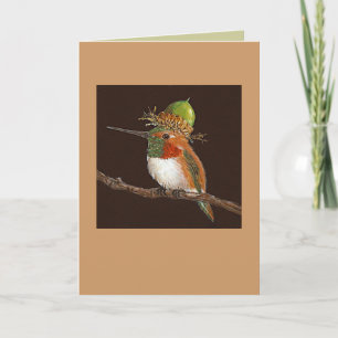 hummingbird card, (Rufous) Card