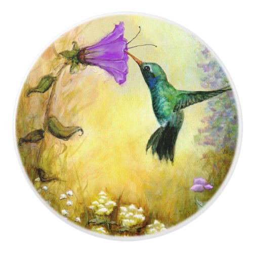 Hummingbird Ceramic Knob