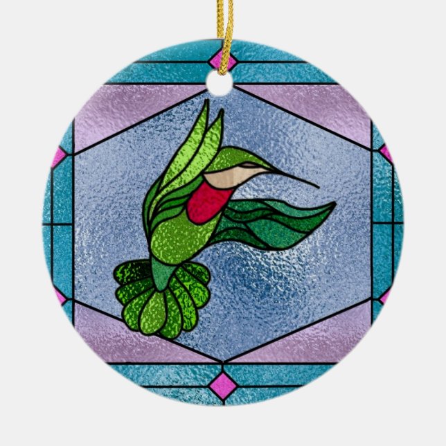 Hummingbird Ceramic Ornament (Front)