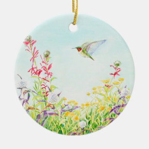 Hummingbird Ceramic Ornament