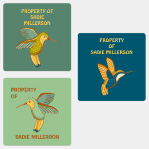 Hummingbird Child's Name Class Kids' Labels