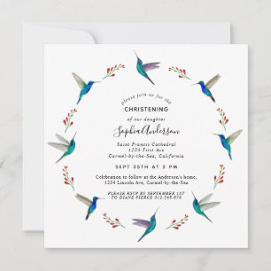 Hummingbird Christening Announcement