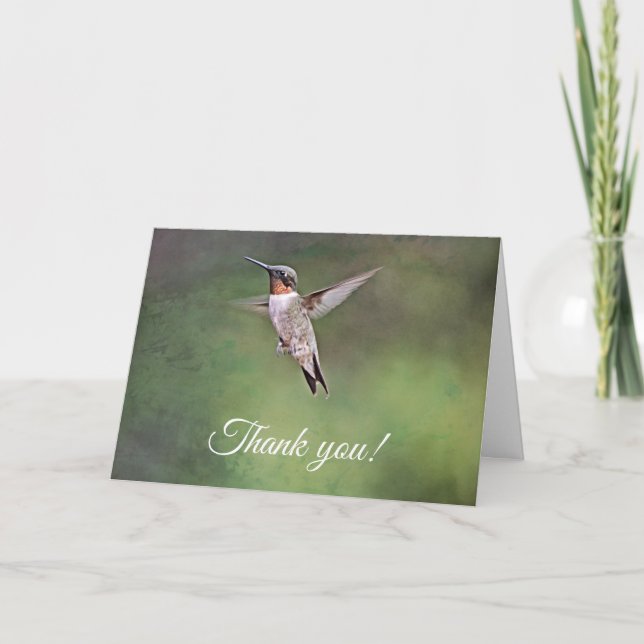 Hummingbird Christian Thank You Card (Front)