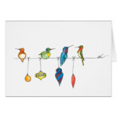 Hummingbird Christmas Card (Front Horizontal)