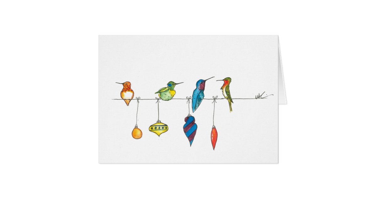 Hummingbird Christmas Card | Zazzle