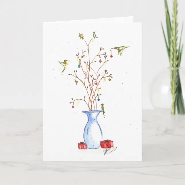 Hummingbird Christmas Card | Zazzle