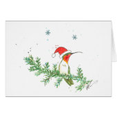 Hummingbird Christmas Card (Front Horizontal)
