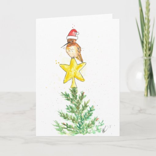 Hummingbird Christmas Card | Zazzle