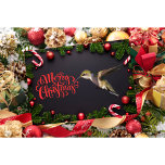 Hummingbird Christmas Card<br><div class="desc">Hummingbird Christmas Card with candy canes and ornaments around the edge.</div>