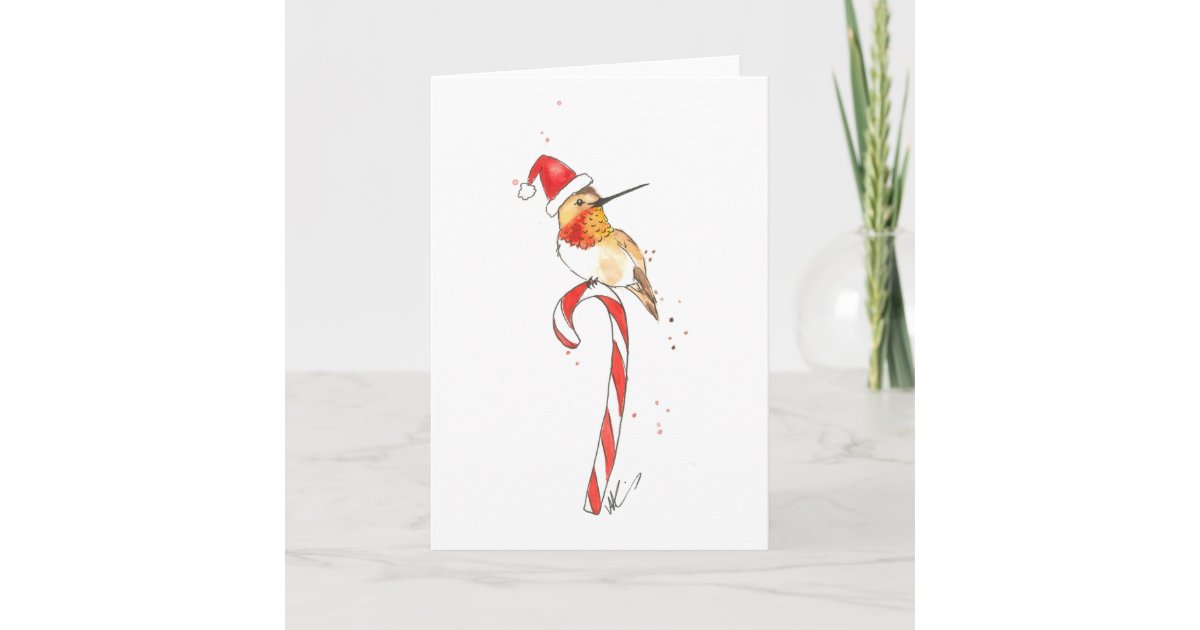 Hummingbird Christmas Card | Zazzle