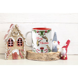 Hummingbird Christmas Coffee Cup