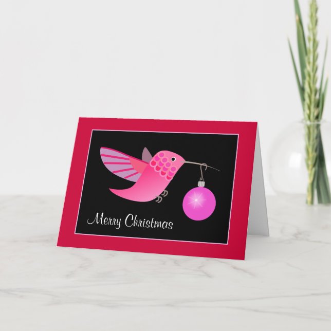 Hummingbird Christmas Holiday Card (Front)