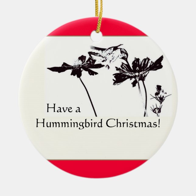 Hummingbird Christmas Ornament (Front)
