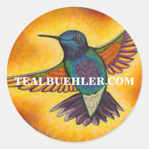 Hummingbird Classic Round Sticker