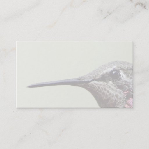 Customizable hummingbird close up business card